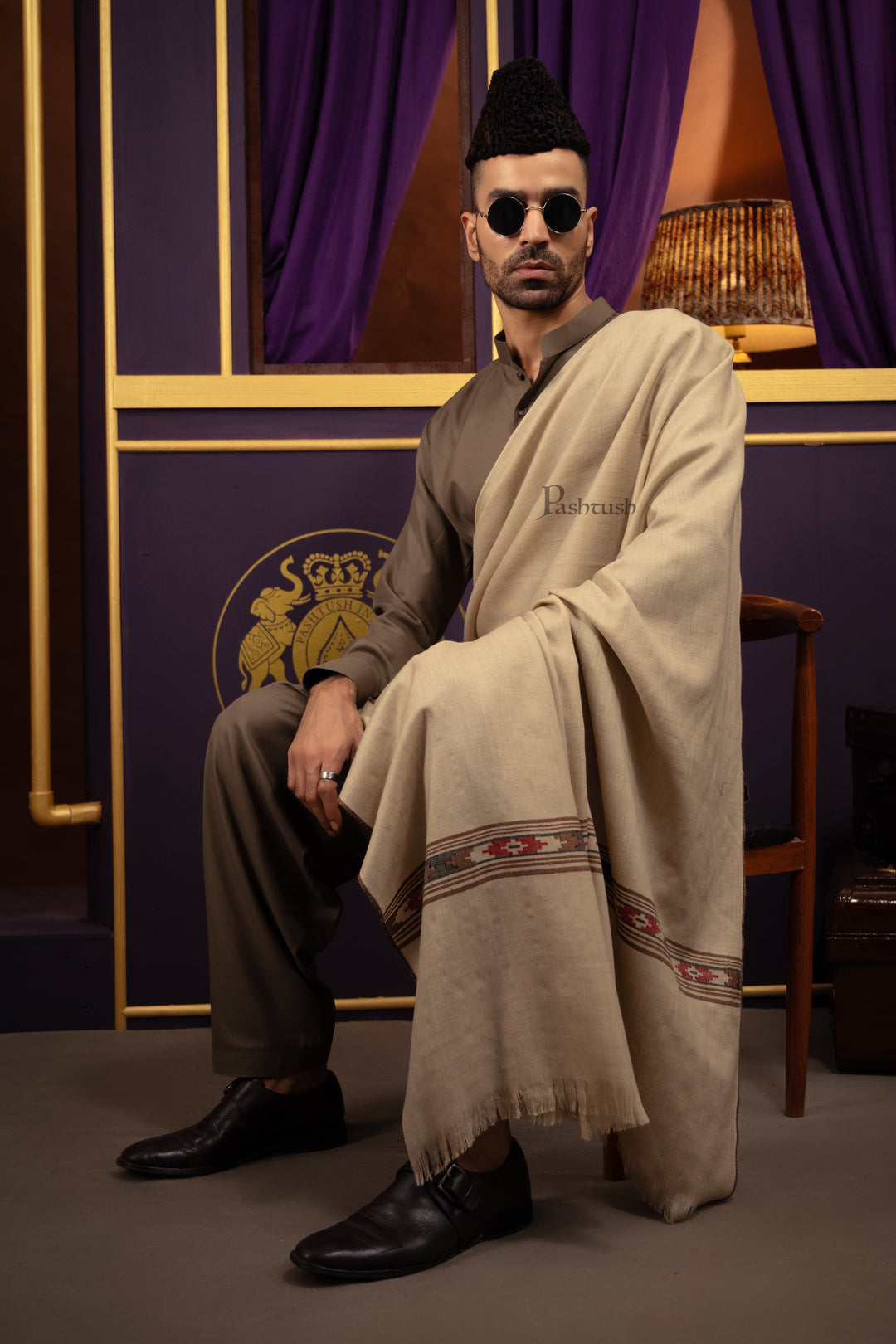 Pure Wool Shawl For Men