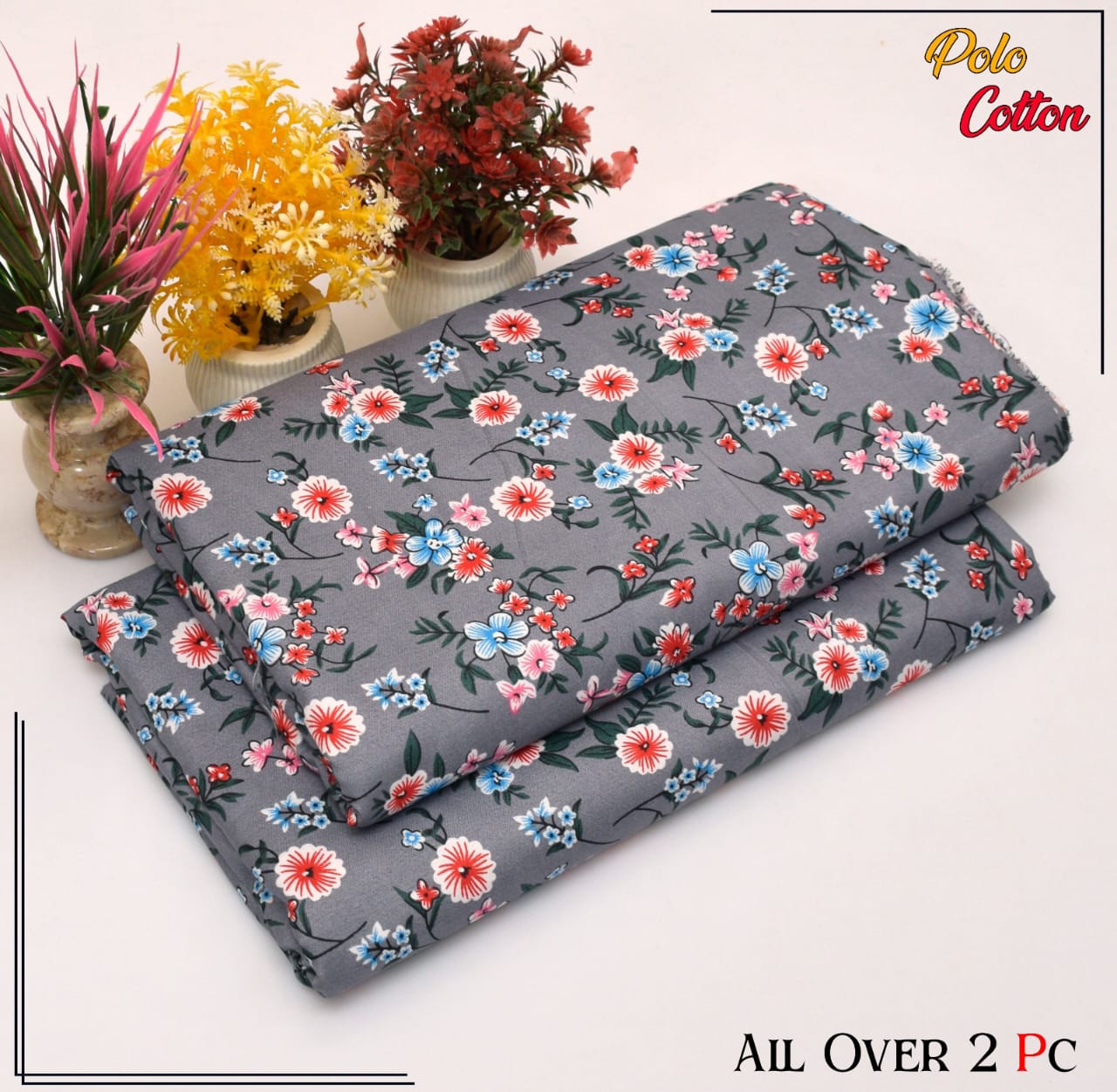 2PC Roma Linen Suite Digital Print (Design BZF-12144)