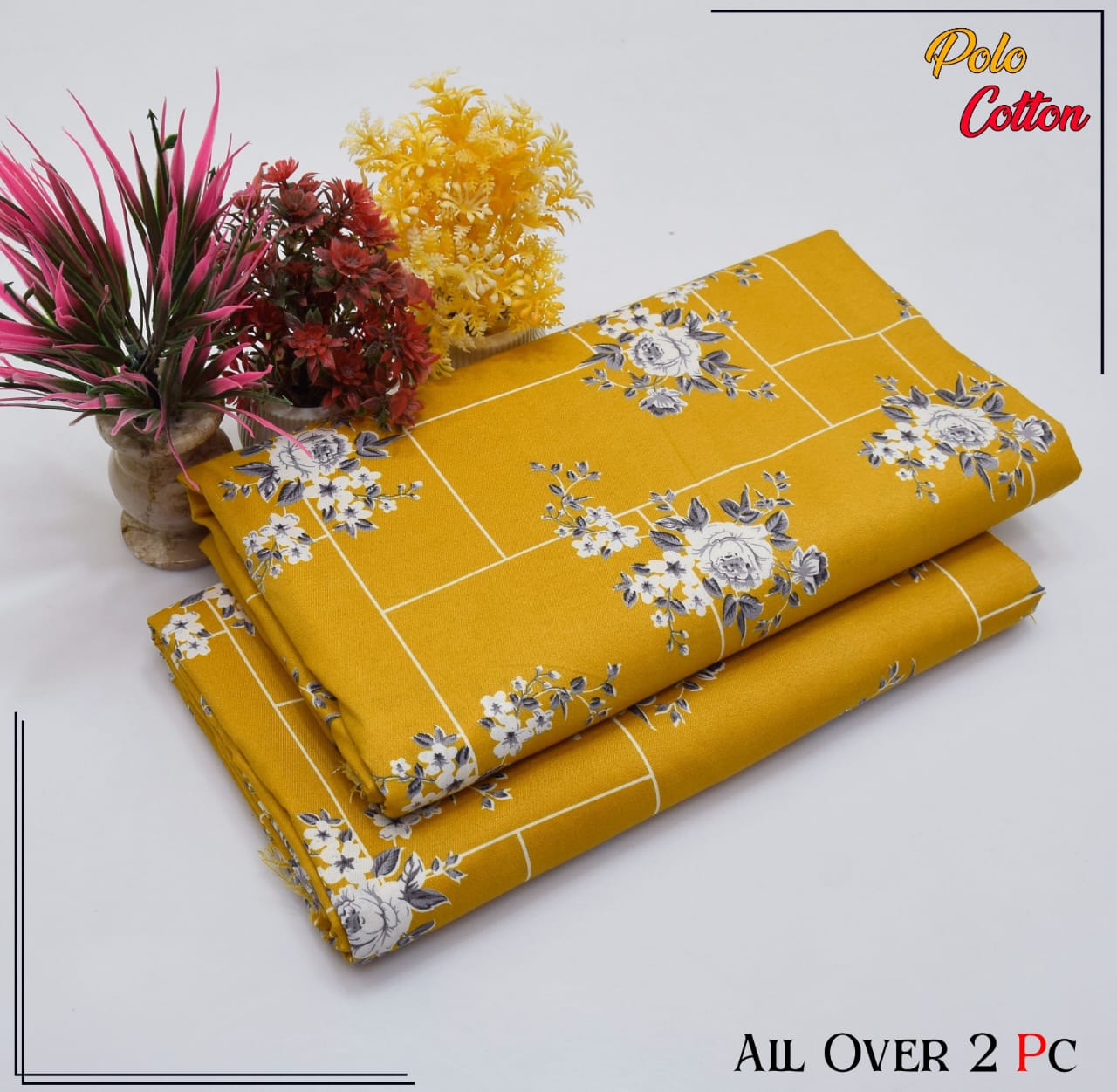 2PC Roma Linen Suite Digital Print (Design BZF-12141)