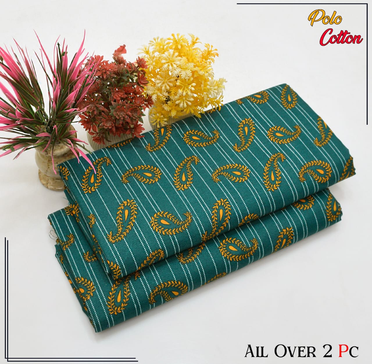 2PC Roma Linen Suite Digital Print (Design BZF-12135)