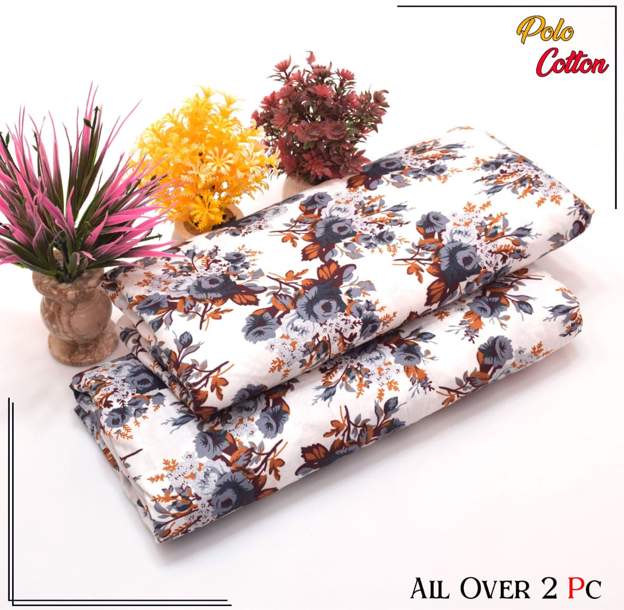 2PC Roma Linen Suite Digital Print (Design BZF-12128)
