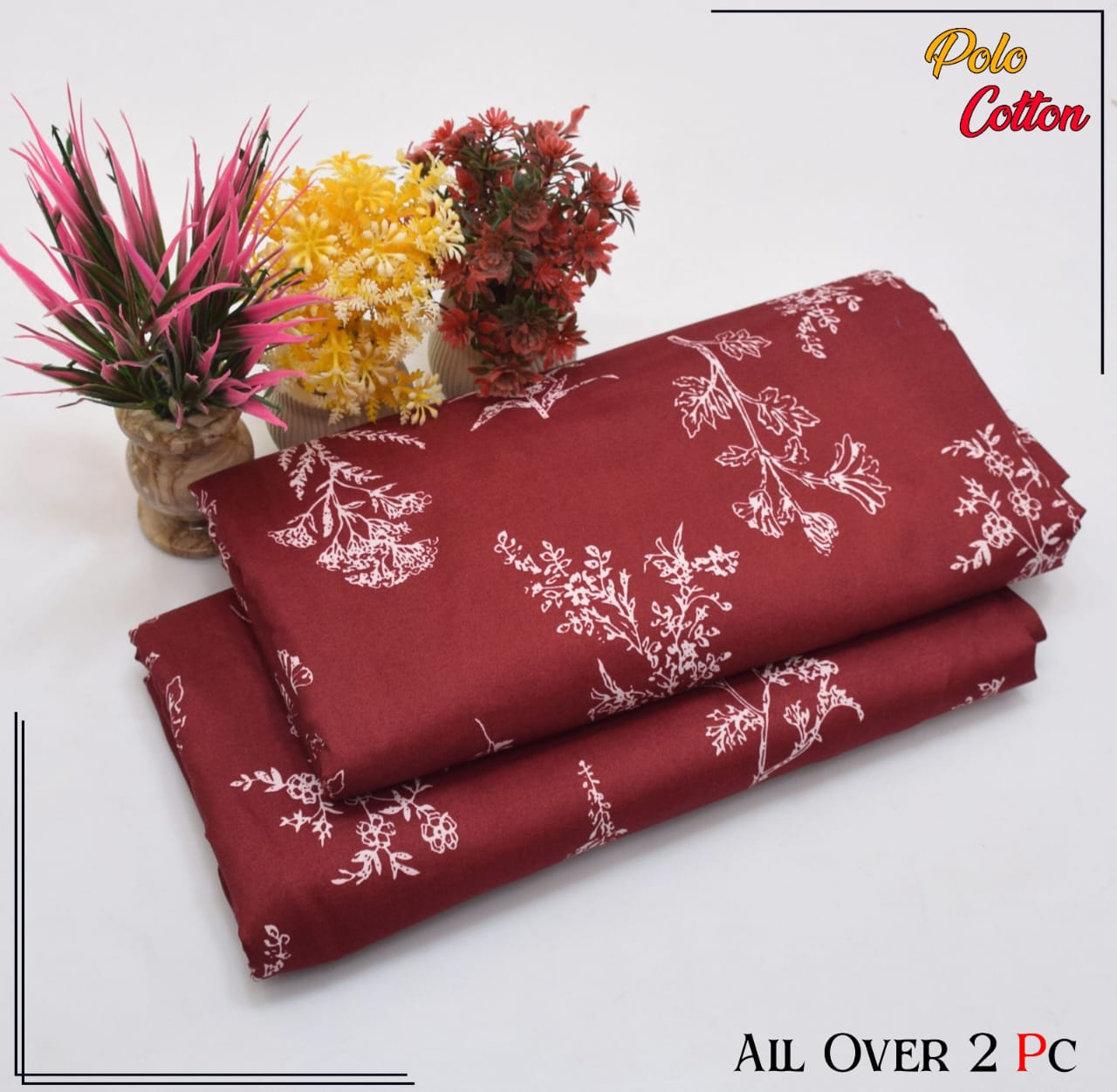 2PC Roma Linen Suite Digital Print (Design BZF-12114)