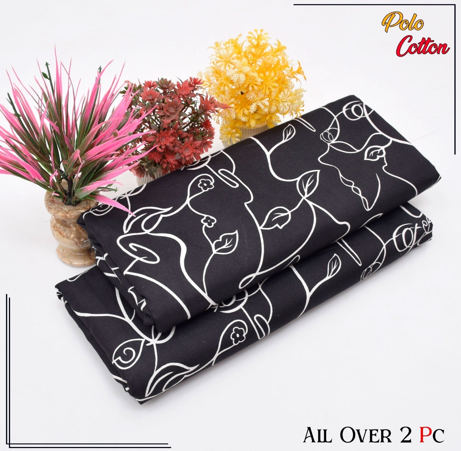 2PC Roma Linen Suite Digital Print (Design BZF-12187)