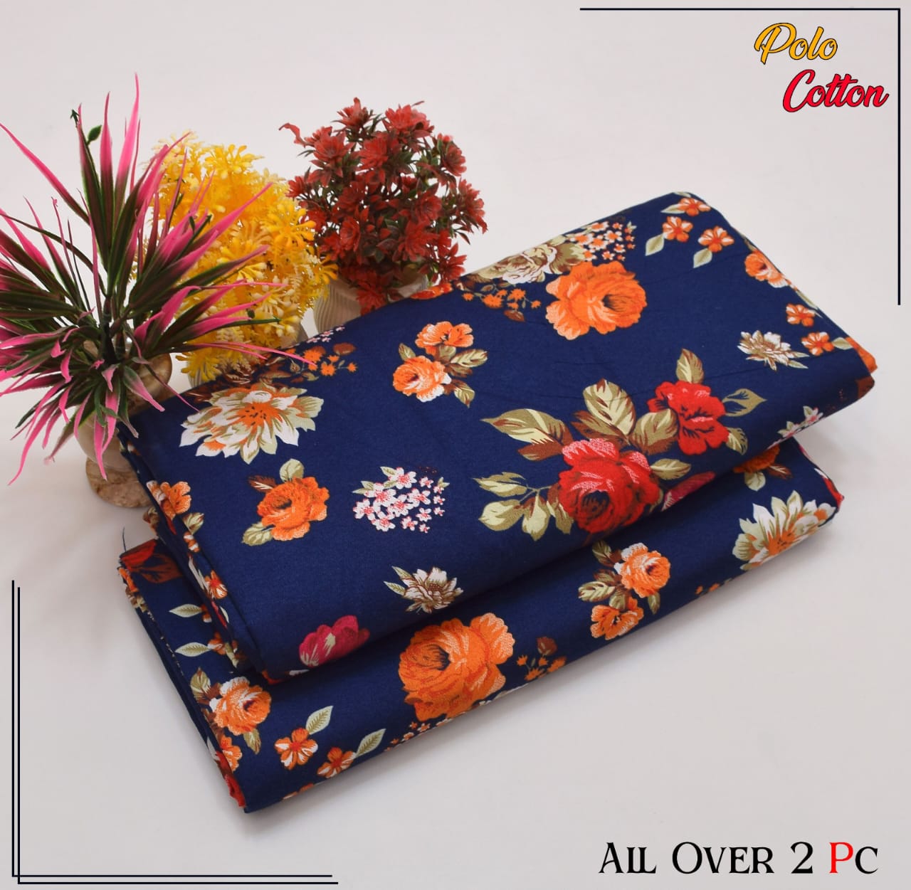 2PC Roma Linen Suite Digital Print (Design BZF-12185)