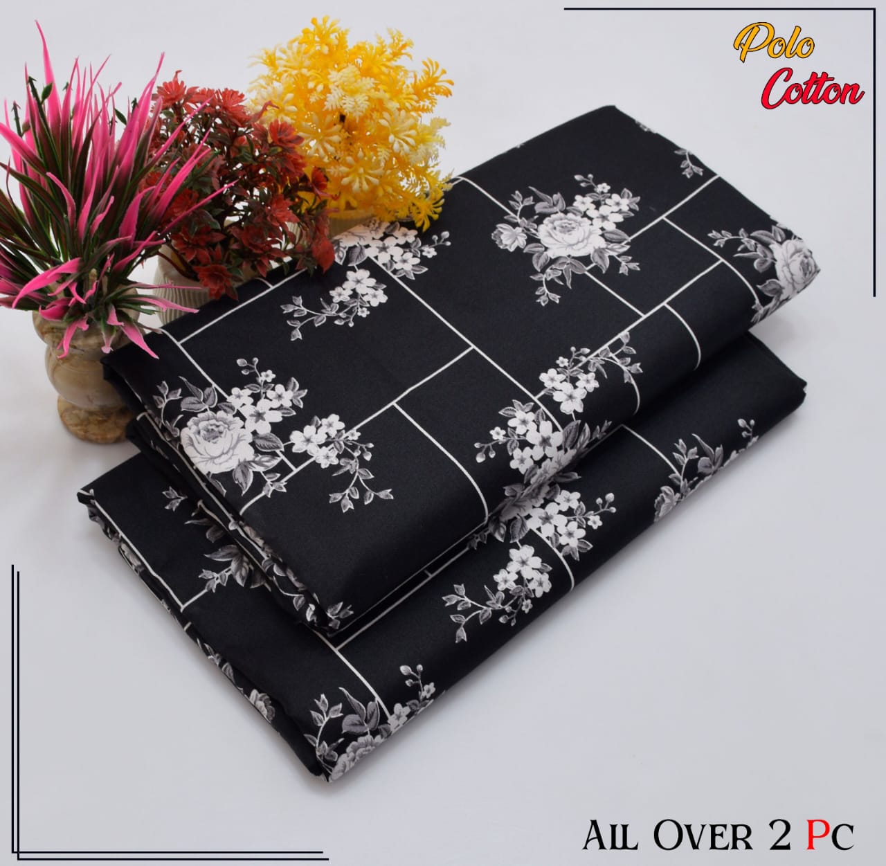 2PC Roma Linen Suite Digital Print (Design BZF-12184)