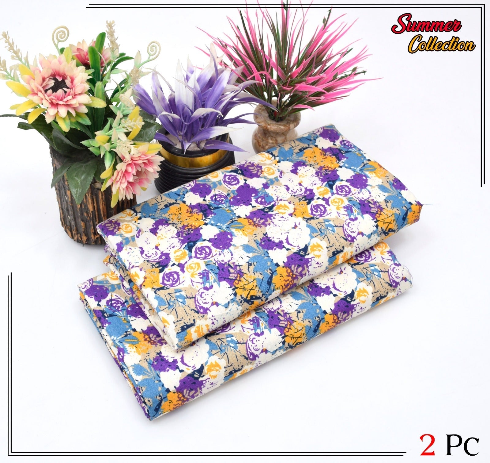 2PC Roma Linen Suite Digital Print (Design BZF-12183)