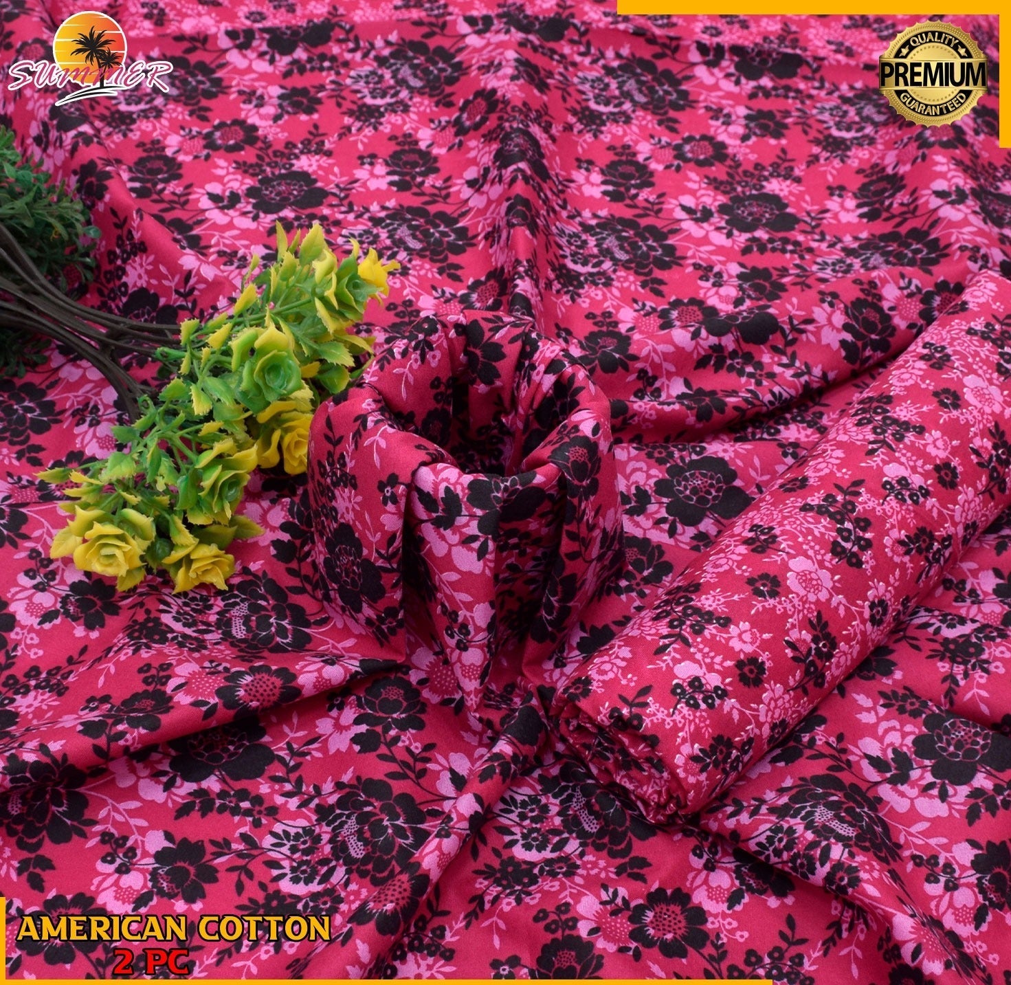 2PC Roma Linen Suite Digital Print (Design BZF-12189)