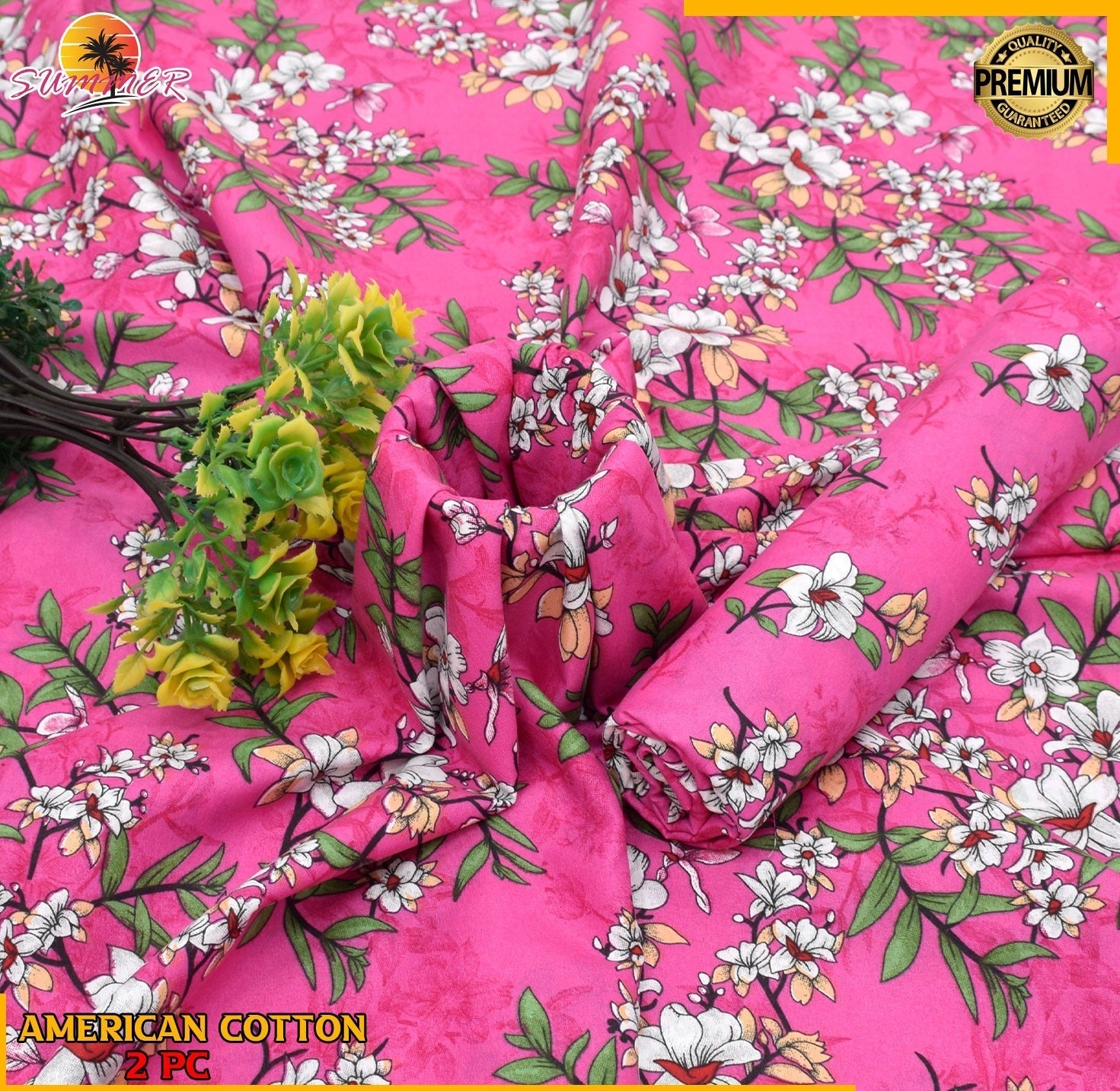 2PC Roma Linen Suite Digital Print (Design BZF-12174)