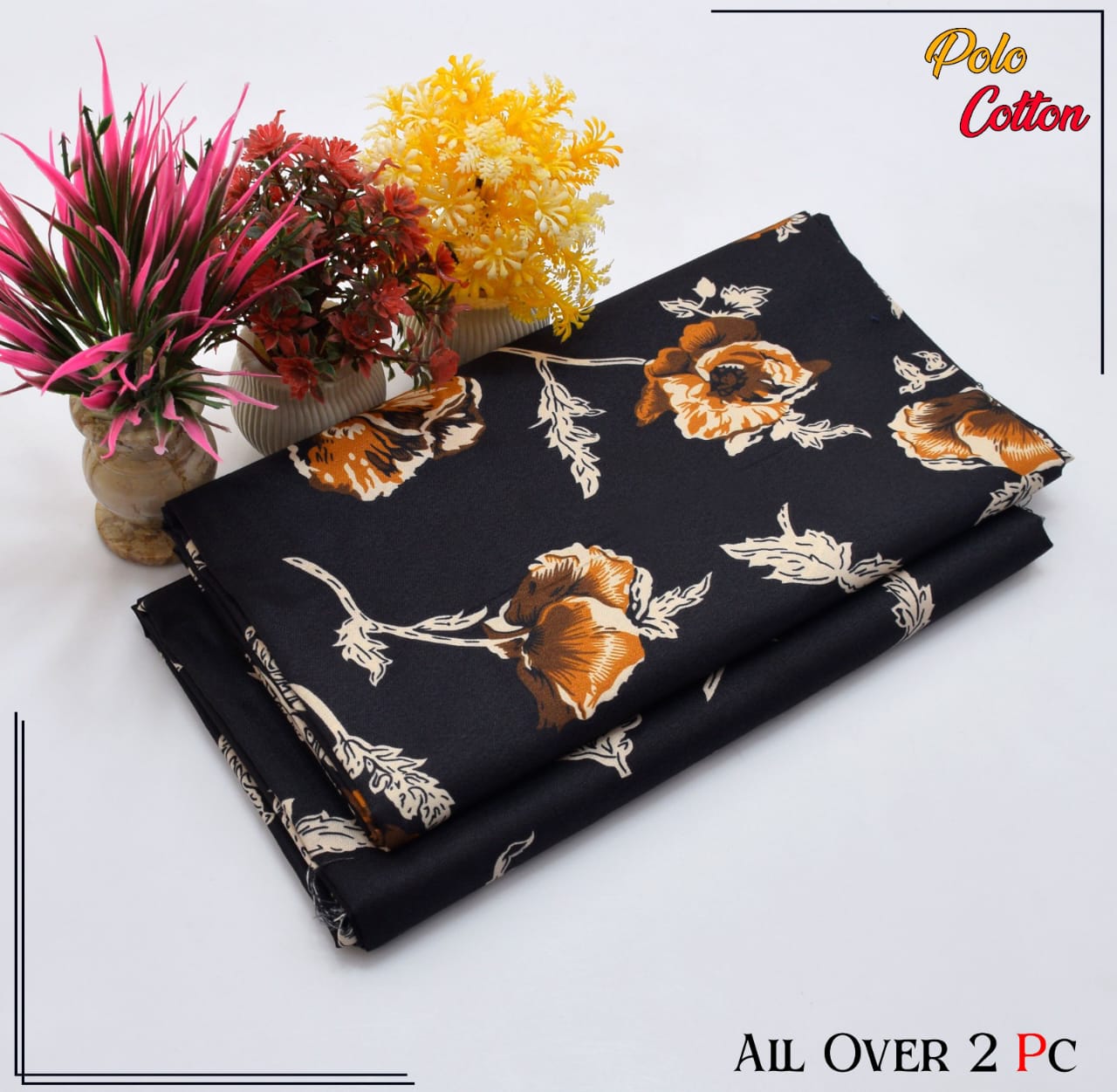 2PC Roma Linen Suite Digital Print (Design BZF-12202)
