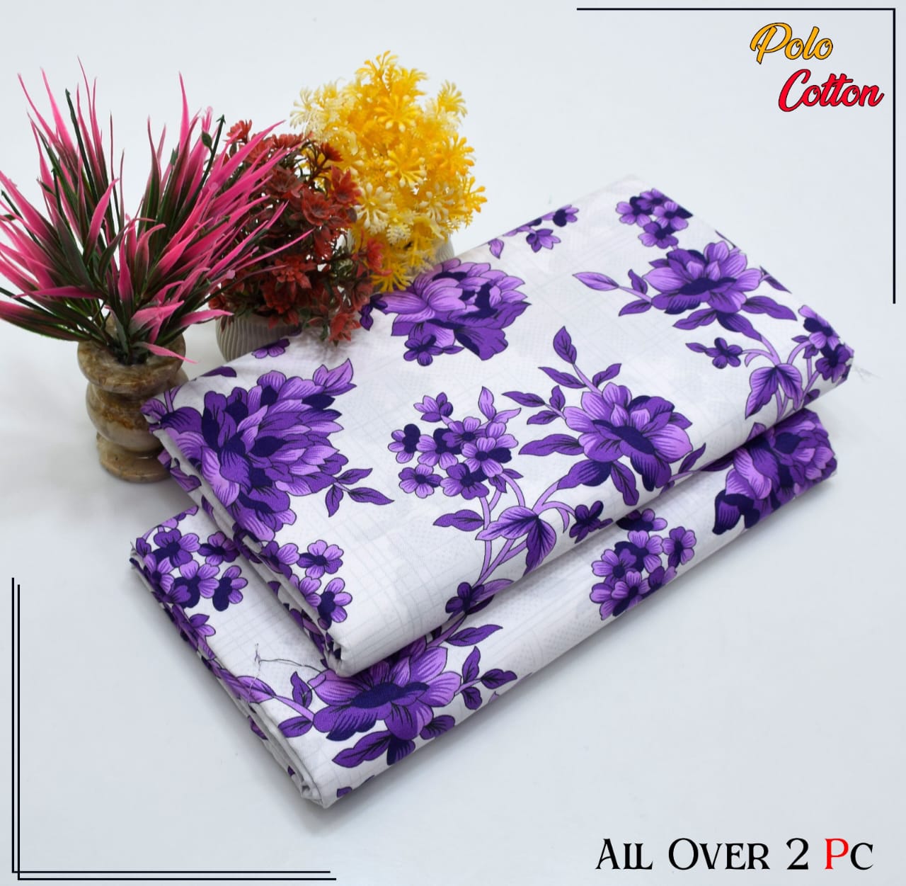 2PC Roma Linen Suite Digital Print (Design BZF-12201)
