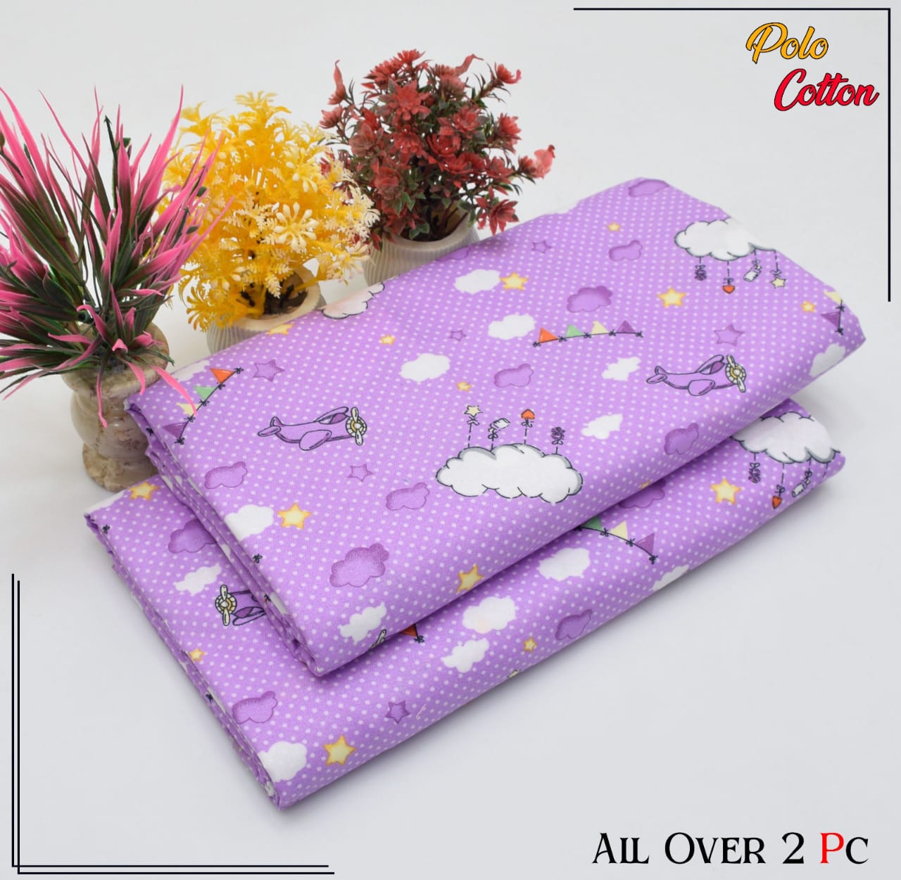 2PC Roma Linen Suite Digital Print (Design BZF-12199)