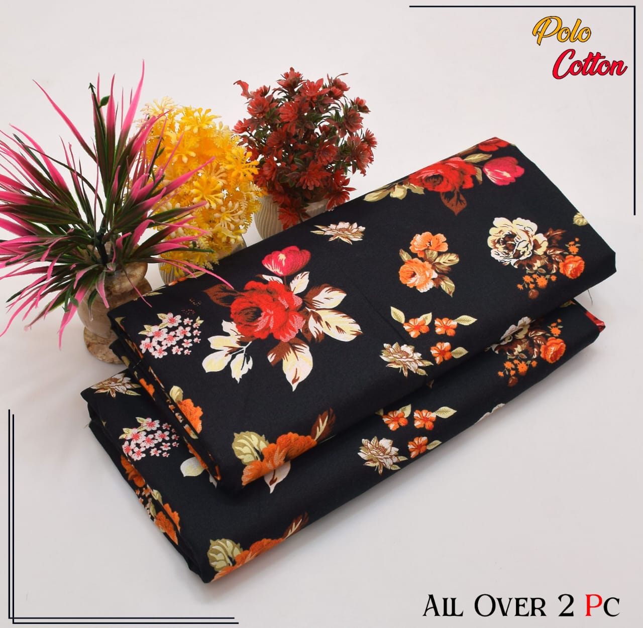 2PC Roma Linen Suite Digital Print (Design BZF-12197)