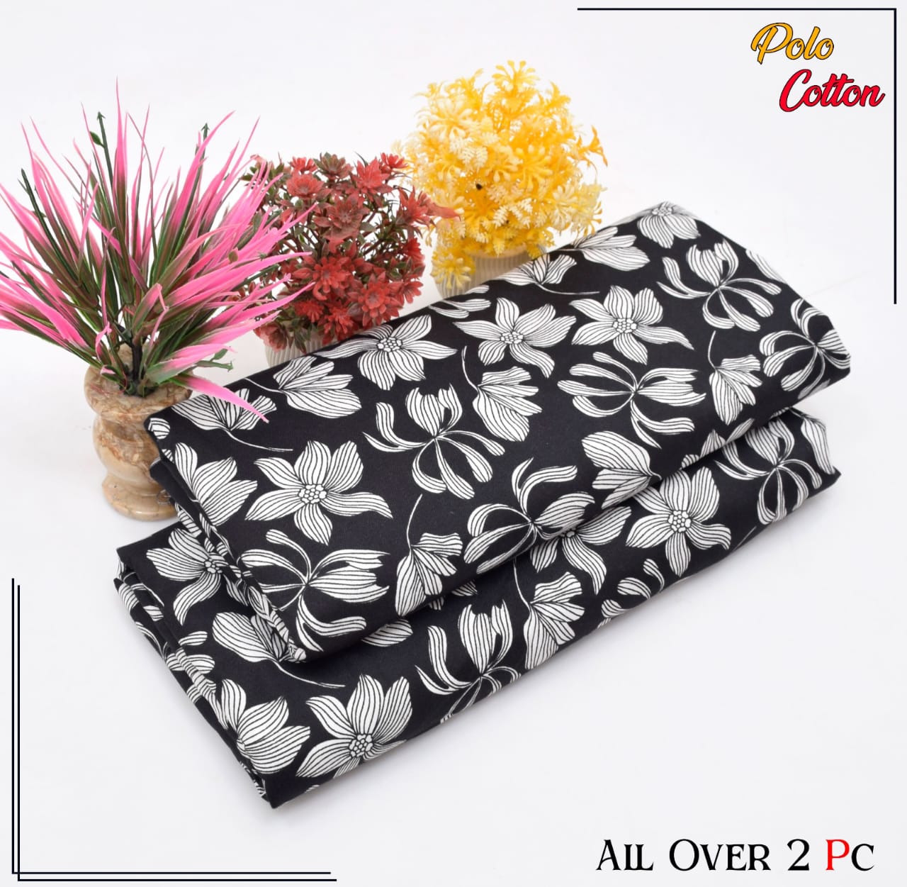 2PC Roma Linen Suite Digital Print (Design BZF-12211)