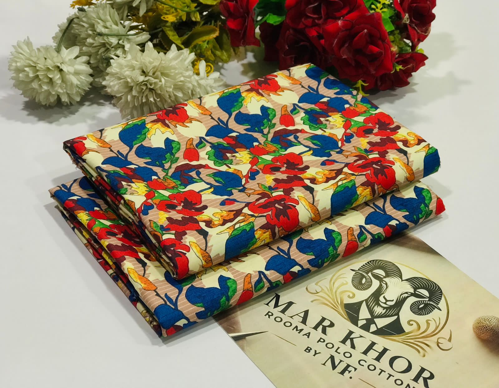 2PC Roma Linen Suite Digital Print (Design BZF-12206)