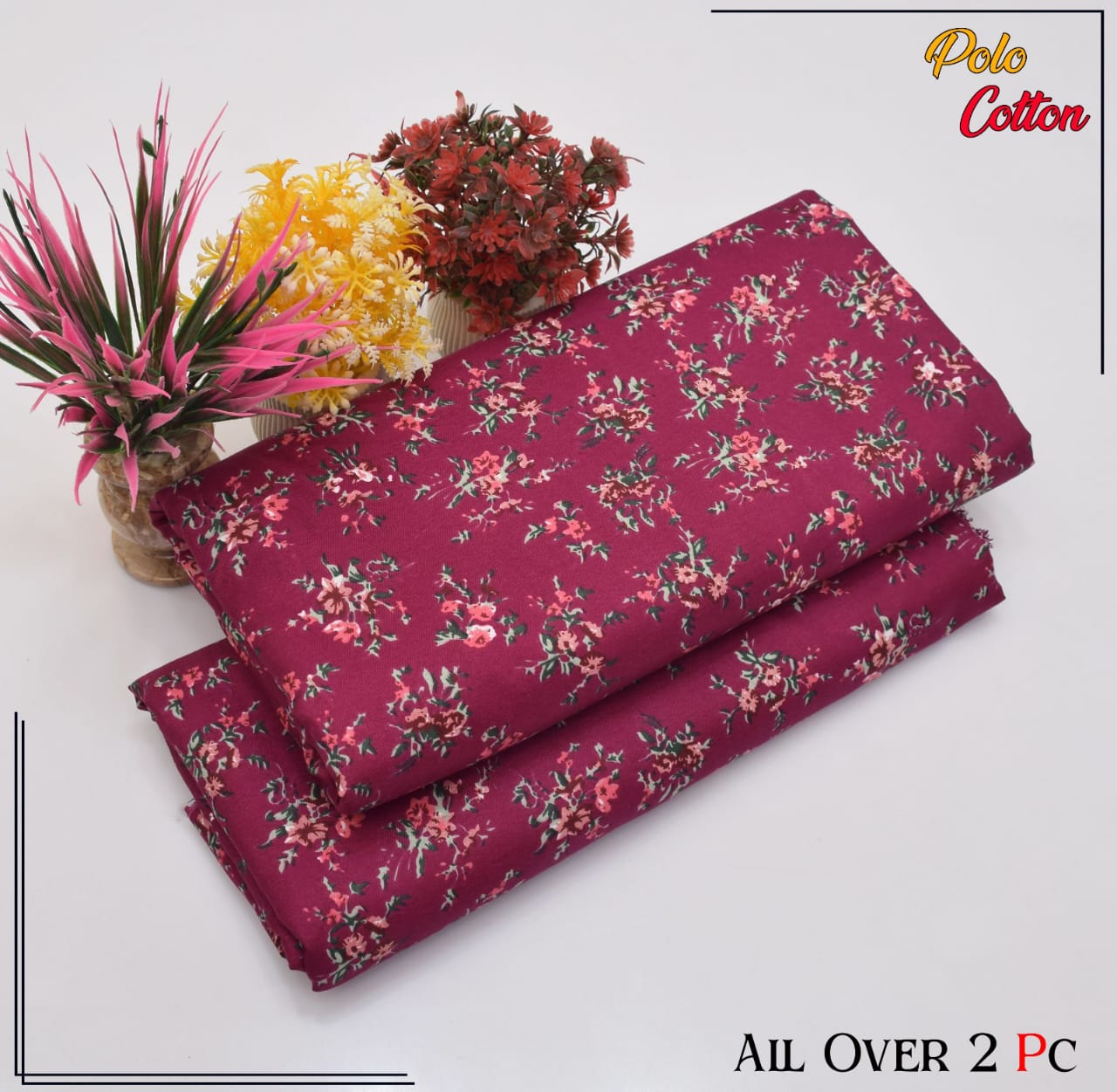 2PC Roma Linen Suite Digital Print (Design BZF-12224)