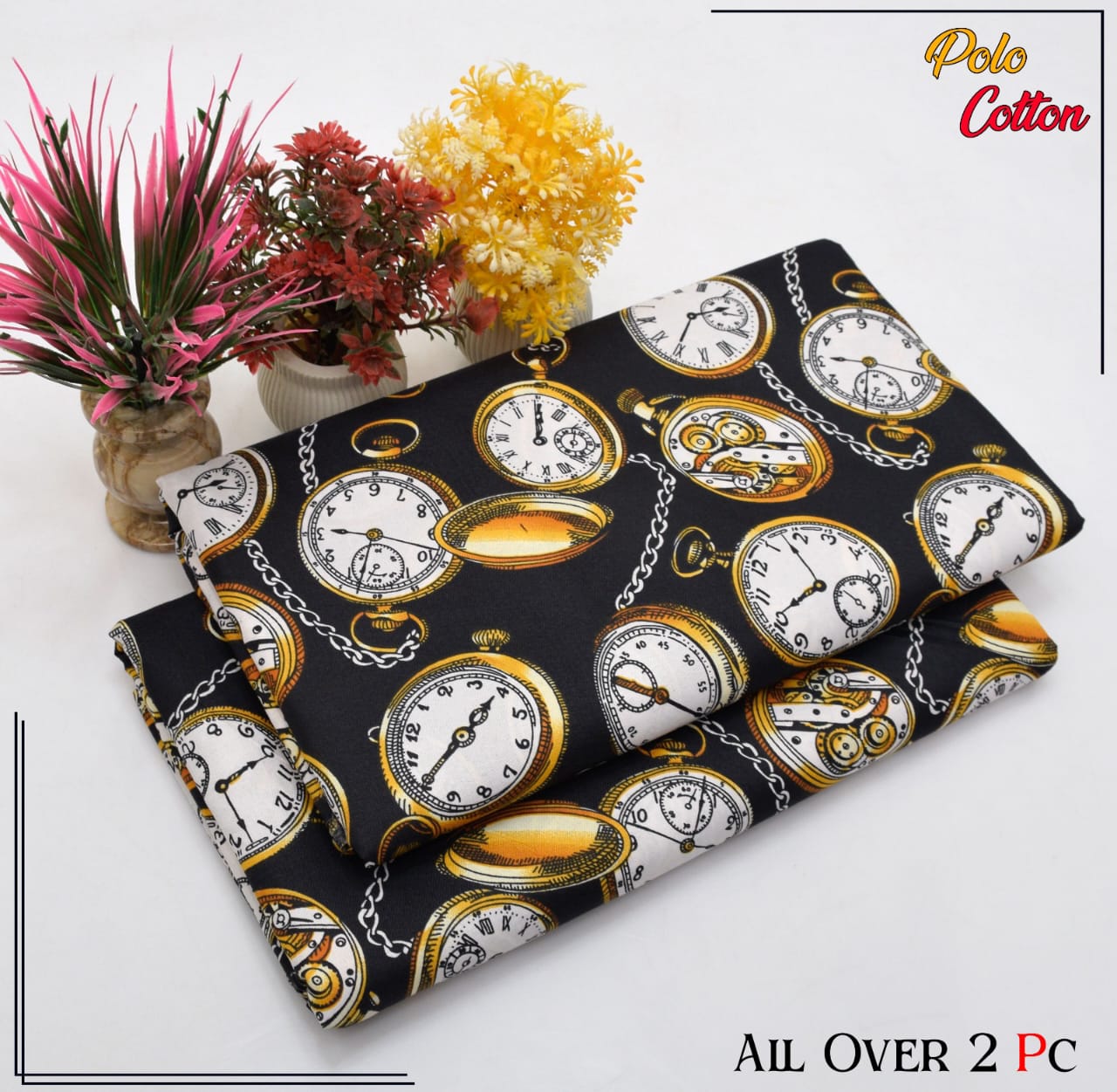 2PC Roma Linen Suite Digital Print (Design BZF-12222)
