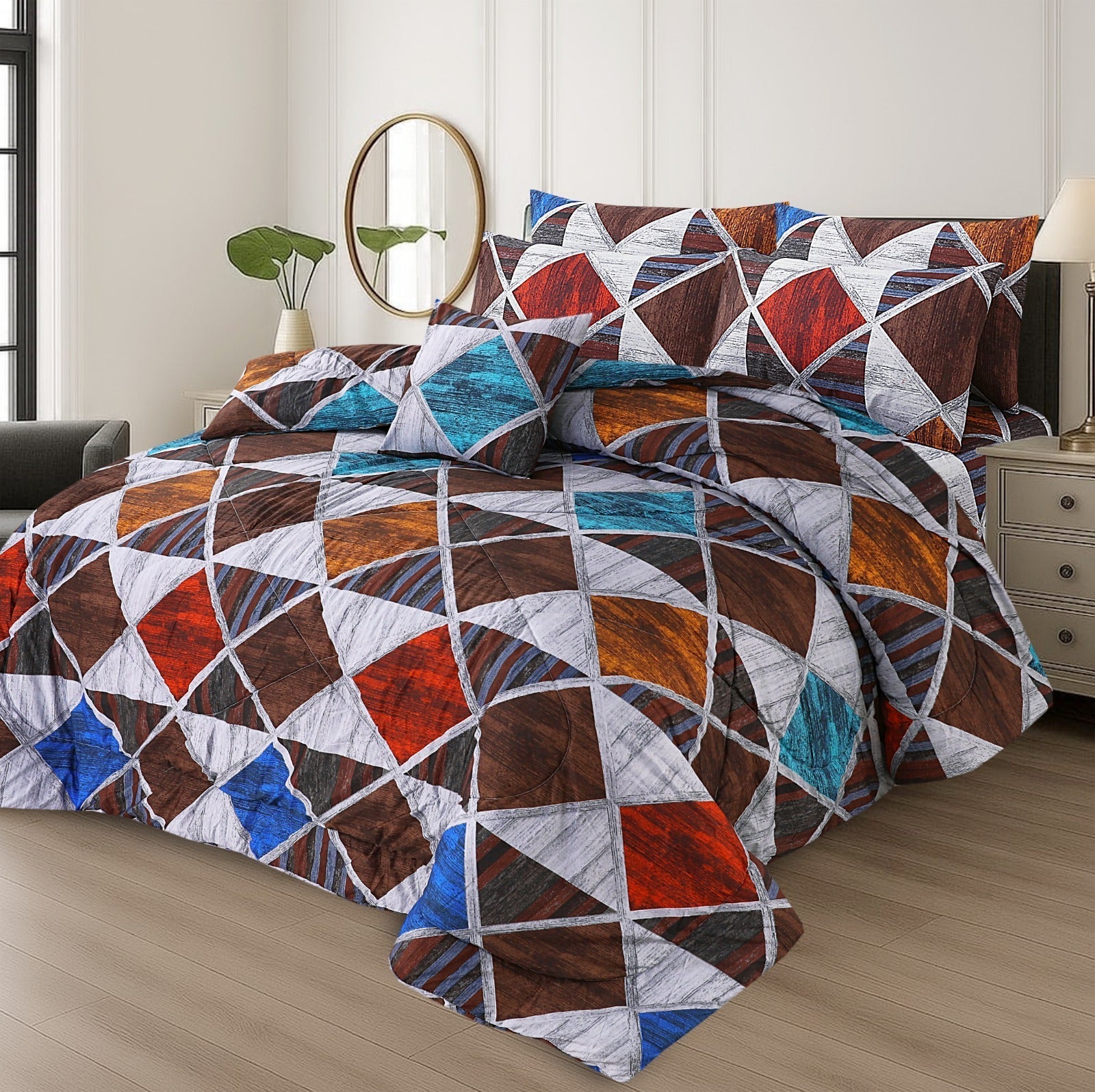 King Cotton Comfurter set 7pcs(Design MZk-290)